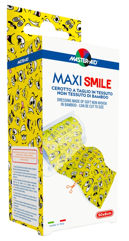 CEROTTO A TAGLIO MASTER-AID MAXI SMILE TNT 50 X 8 CM - doctorpill.it