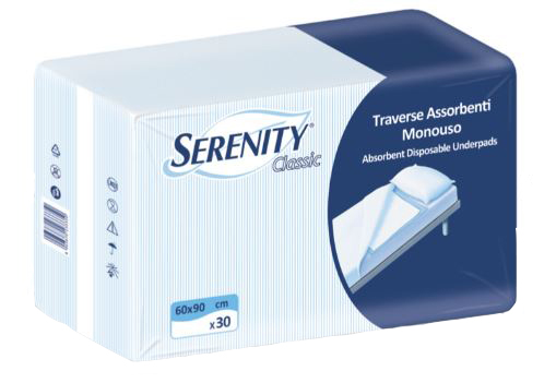 TRAVERSA SALVAMATERASSO PER INCONTINENZA SERENITY RELAX 60X90 CM 30 PEZZI - doctorpill.it