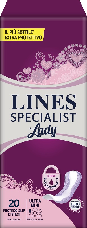 PANNOLONE SAGOMATO LINES SPECIALIST ULTRAMINI 20 PEZZI - doctorpill.it