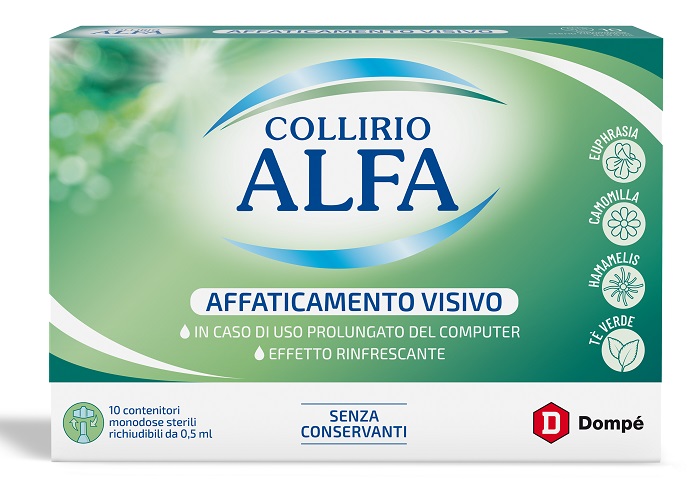 COLLIRIO ALFA AFFATICAMENTO VISIVO 10 PEZZI MONODOSE - doctorpill.it