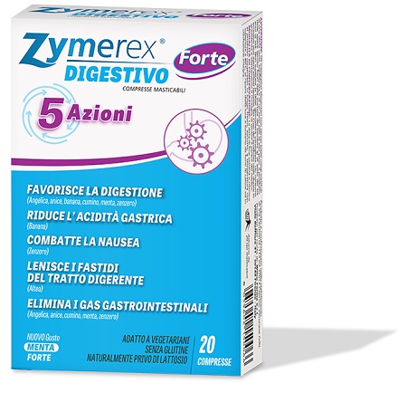 ZYMEREX DIGESTIVO FORTE 5 AZIONI 20 COMPRESSE MASTICABILI - doctorpill.it
