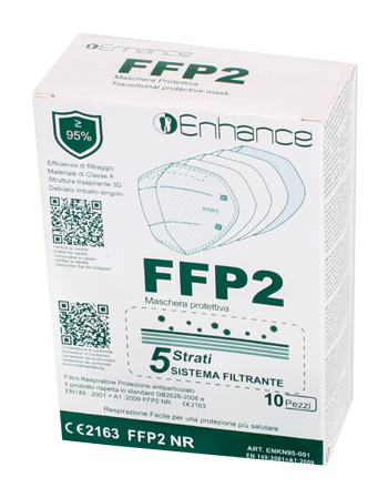 ENHANCE MASCHERA PROTETTIVA FFP2 5 STRATI 10 PEZZI - doctorpill.it