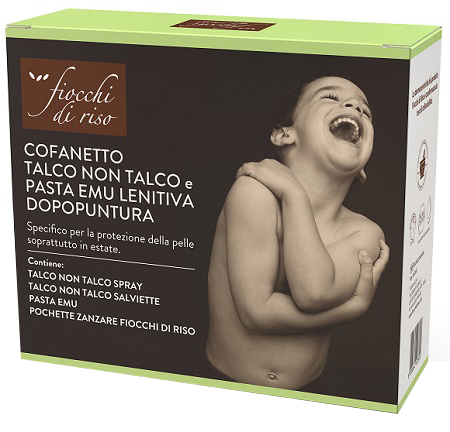 FIOCCHI DI RISO COFANETTO ZANZARE TALCO + PASTA EMU + TALCO NON TALCO SALVIETTE - doctorpill.it