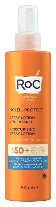 ROC LOZIONE SPRAY SOLARE CORPO SPF 50+ IDRATANTE 200 ML - doctorpill.it