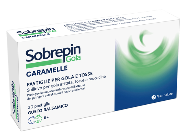 SOBREPIN GOLA CARAMELLE 20 PASTIGLIE GUSTO BALSAMICO - doctorpill.it