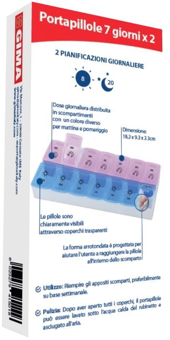 PORTAPILLOLE SETTIMANALE 7 GIORNI X 2 - doctorpill.it