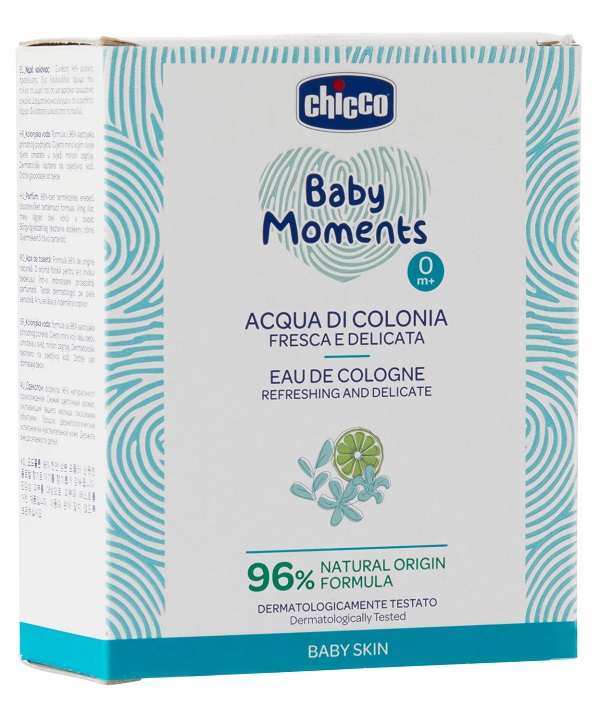 CHICCO BABY MOMENTS ACQUA DI COLONIA FRESCA E DELICATA 100 ML - doctorpill.it