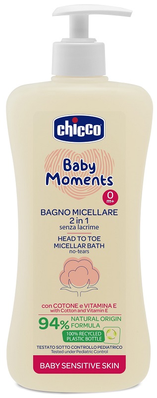 CHICCO BABY MOMENTS BAGNO CORPO CAPELLI MICELLARE 500 ML - doctorpill.it