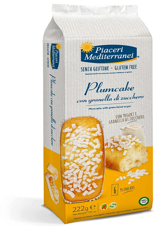 PIACERI MEDITERRANEI PLUMCAKE GRANELLA ZUCCHERO 6 PEZZI 37 G - doctorpill.it