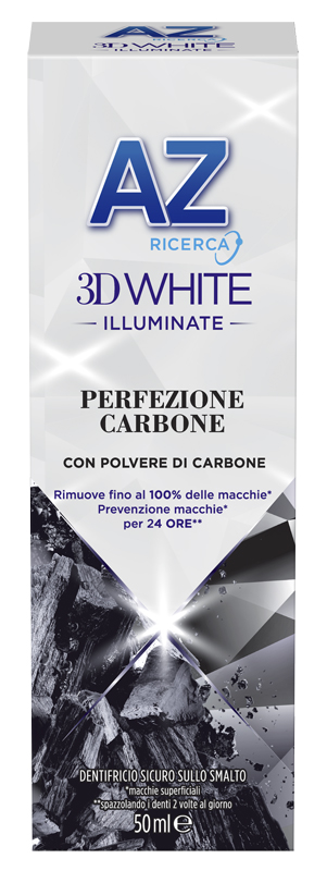 AZ 3D WHITE ILLUMINANTE PERFEZIONE CARBONE DENTIFRICIO 50 ML - doctorpill.it