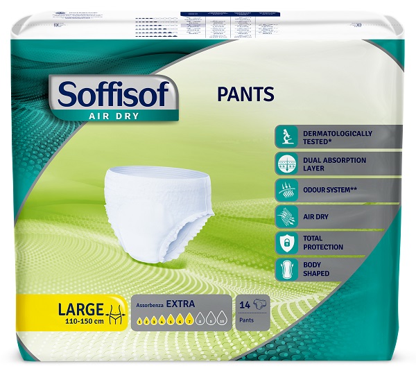 PANNOLONE SOFFISOF AIR DRY PANTS EXTRA L 14 PEZZI - doctorpill.it