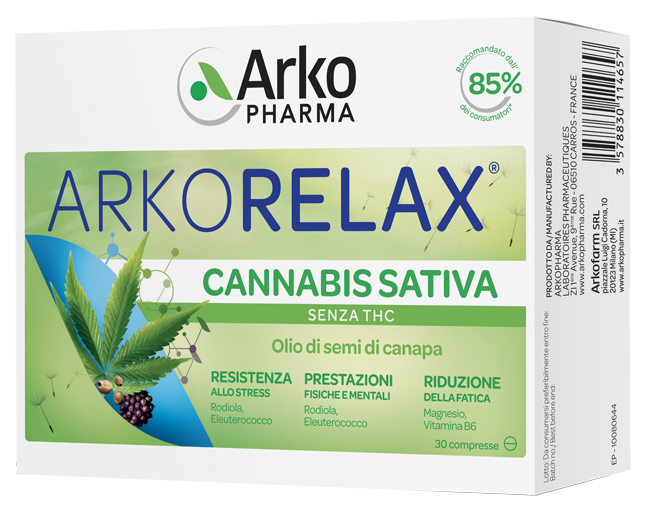 ARKORELAX CANNABIS SATIVA 30 COMPRESSE - doctorpill.it