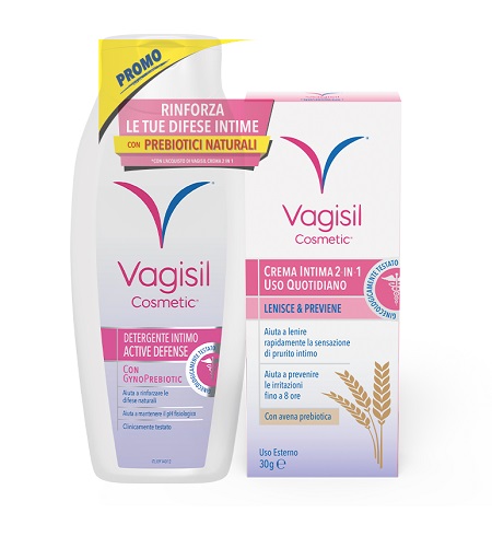 VAGISIL DUO DEFENSE CREMA INTIMA 2 IN 1 30 G + DETERGENTE INTIMO 250 ML OMAGGIO - doctorpill.it