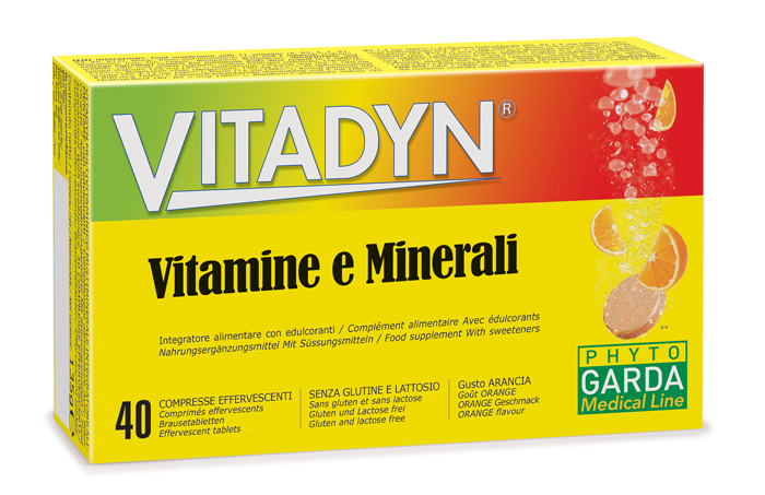 VITADYN VITAMINE/MINERALI 40 COMPRESSE EFFERVESCENTI IN 2 TUBI - doctorpill.it