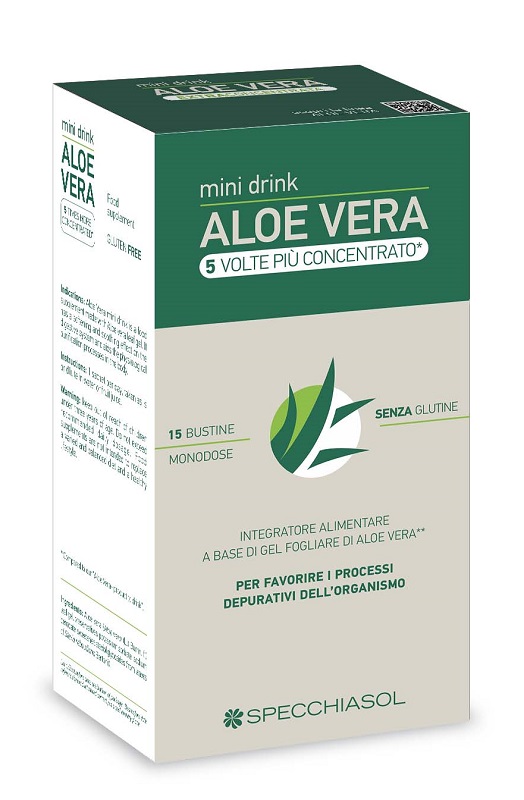 ALOE VERA MINI DRINK 5 VOLTE PIU' CONCENTRATO 15 BUSTINE DA 10 ML - doctorpill.it