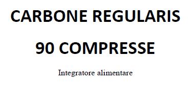 CARBONE REGULARIS 90 COMPRESSE - doctorpill.it