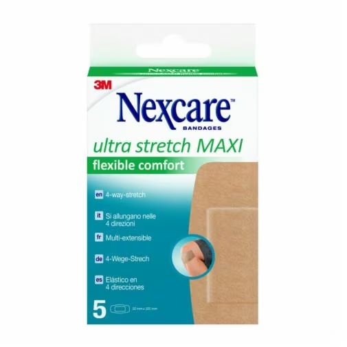 CEROTTO NEXCARE ULTRA STRETCH MAXI FLEXIBLE COMFORT 50X101 MM 5 PEZZI - doctorpill.it