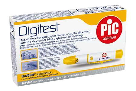 DISPOSITIVO PUNGIDITO AUTOMATICO DIGITEST REGOLABILE 9 LIVELLI LANCETTE COMPATIBILI PIC DIGITEST E PRONTODIGITEST - doctorpill.it