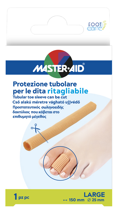 PROTEZIONE TUBOLARE MASTER-AID FOOTCARE RITAGLIABILE 15 CM 25 MM LARGE C8 - doctorpill.it
