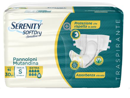 SERENITY PANNOLONE MUTANDINA SD SENSITIVE EXTRA TAGLIA S 30 PEZZI - doctorpill.it