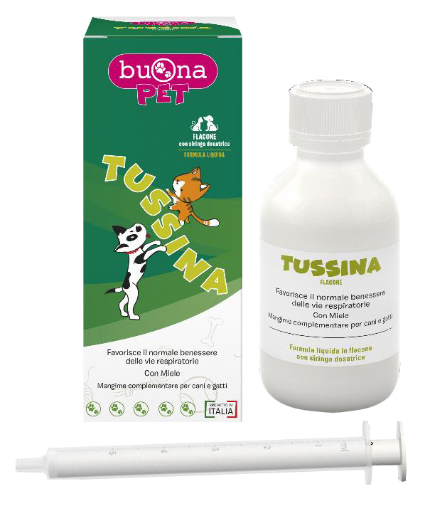 TUSSINA FLACONE CANI E GATTI CON SIRINGA DOSATRICE 100 G BUONAPET - doctorpill.it