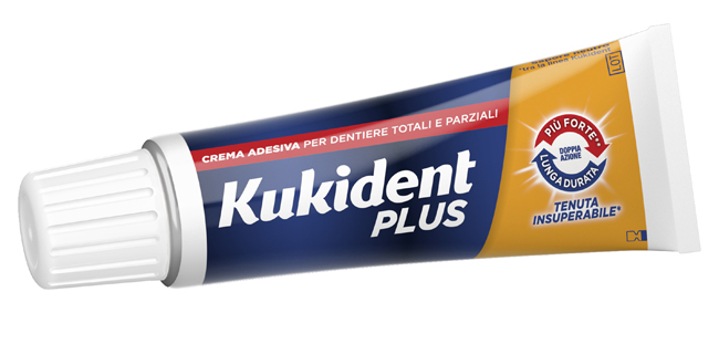 KUKIDENT PLUS DOPPIA AZIONE CREMA ADESIVA DENTIERE 40 G - doctorpill.it