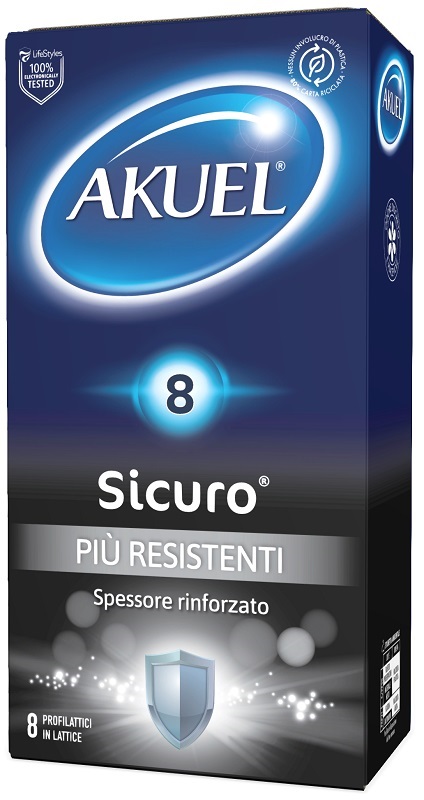PROFILATTICO AKUEL SICURO PIU' RESISTENTE 8 PEZZI - doctorpill.it