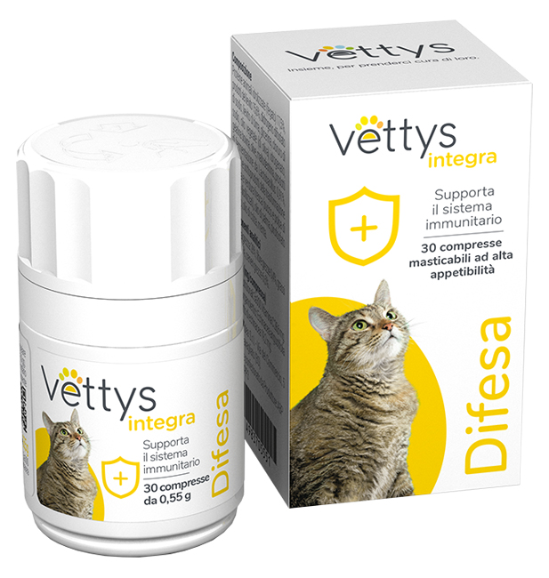 VETTYS INTEGRA DIFESA GATTO 30 COMPRESSE MASTICABILI - doctorpill.it