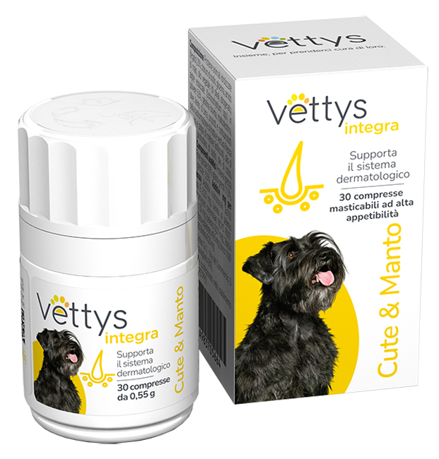 VETTYS INTEGRA CUTE&MANTO CANE 30 COMPRESSE MASTICABILI - doctorpill.it