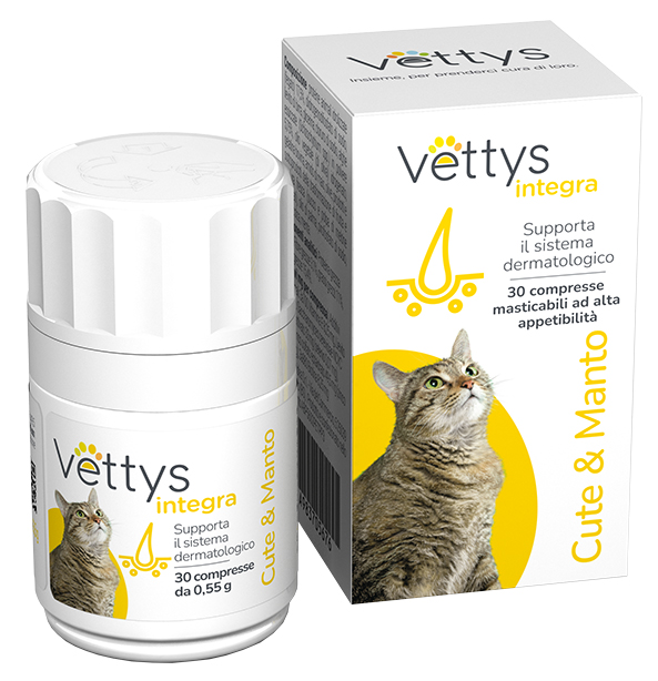 VETTYS INTEGRA CUTE&MANTO GATTO 30 COMPRESSE MASTICABILI - doctorpill.it