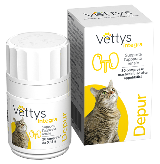 VETTYS INTEGRA DEPUR GATTO 30 COMPRESSE MASTICABILI - doctorpill.it