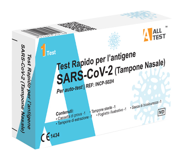 TEST ANTIGENICO RAPIDO COVID-19 ALLTEST AUTODIAGNOSTICO DETERMINAZIONE QUALITATIVA ANTIGENI SARS-COV-2 IN TAMPONI NASALI MEDIANTE IMMUNOCROMATOGRAFIA - doctorpill.it