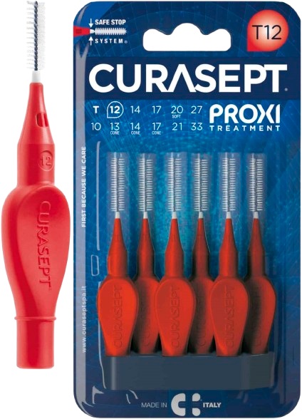 CURASEPT PROXI T12 ROSSO/RED 6 PEZZI - doctorpill.it