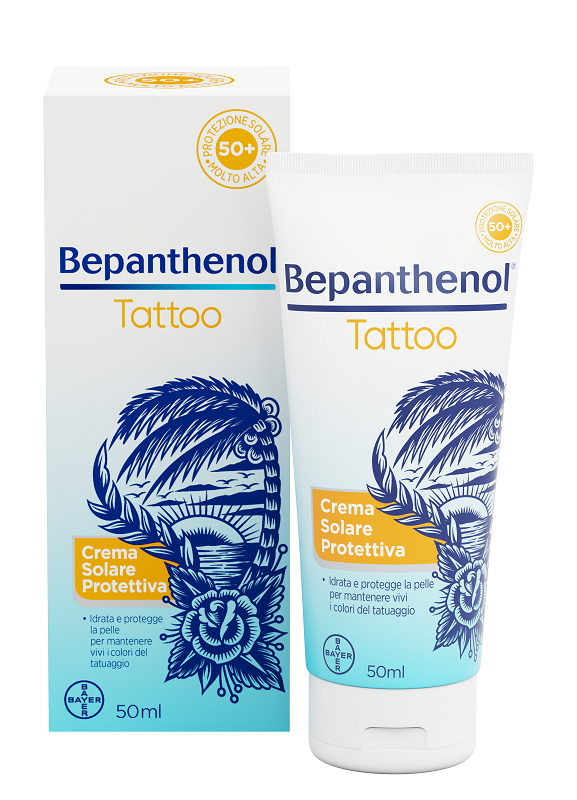 BEPANTHENOL TATTOO CREMA SOLARE PROTETTIVA SPF50+ 50 ML - doctorpill.it