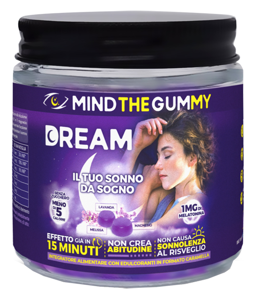 MIND THE GUMMY DREAM 60 PASTIGLIE GOMMOSE GUSTO MIRTILLO SENZA ZUCCHERO - doctorpill.it
