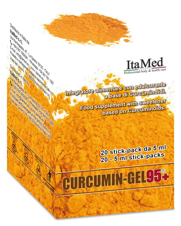 CURCUMIN GEL 95+ 20 BUSTINE STICK PACK MONODOSE DA 5 ML AROMA LAMPONE - doctorpill.it