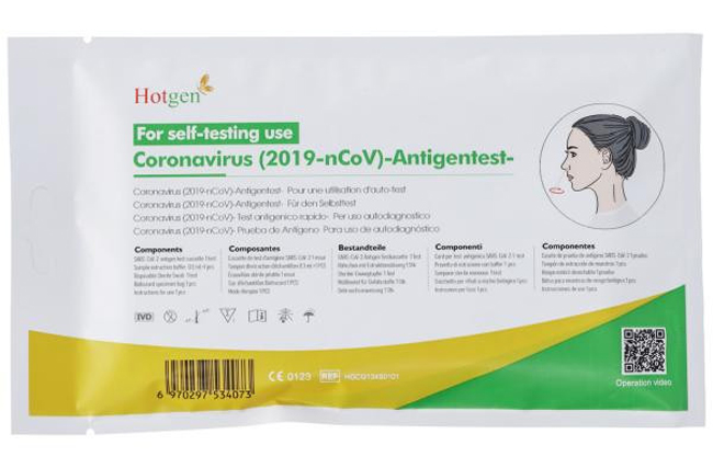 TEST ANTIGENICO RAPIDO COVID-19 HOTGEN AUTODIAGNOSTICO DETERMINAZIONE QUALITATIVA ANTIGENI SARS-COV-2 IN TAMPONI NASALI MEDIANTE IMMUNOCROMATOGRAFIA 1 PEZZO - doctorpill.it