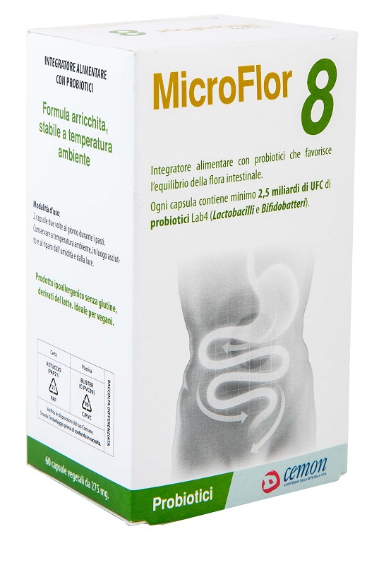 MICROFLOR 8 60 CAPSULE VEGETALI NO FRIGO - doctorpill.it