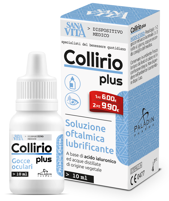 GOCCE OCULARI SANAVITA COLLIRIO PLUS 10 ML - doctorpill.it