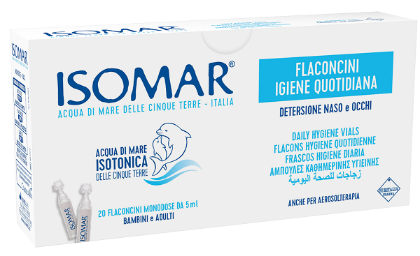 ISOMAR SOLUZIONE ISOTONICA ACQUA MARE IGIENE QUOTIDIANA 20 FLACONCINI MONODOSE 5 ML - doctorpill.it