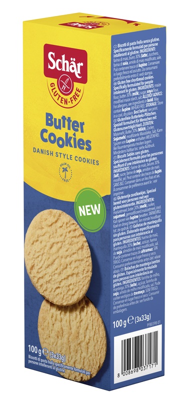 SCHAR BUTTER COOKIES BISCOTTI DI PASTAFROLLA 3 PORZIONI DA 33 G - doctorpill.it