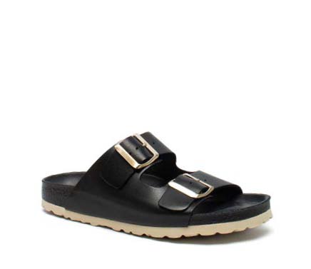SANDALO DONNA PELLE FDO GOMMA 995 VAQ NERO 01 LENNA 001 41 - doctorpill.it