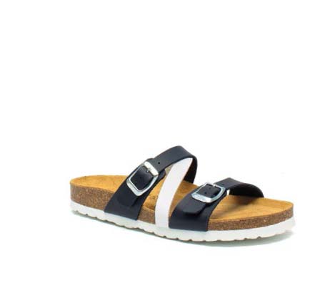 SANDALO DONNA SINTETICO FDO GOMMA 353 SINT BLU NAVY 58/BIANCO 02/BLU NAVY LENTINI 001 35 - doctorpill.it