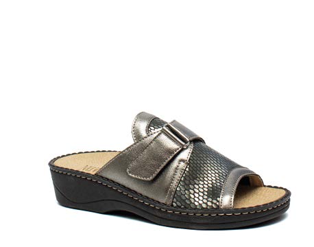 SANDALO DONNA PELLE/TESSUTO FDO GOMMA ERICE + UNICUM GRIGIO/GRIGIO MARINEO 002 38 - doctorpill.it