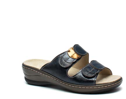 PIANELLA DONNA TESSUTO FDO GOMMA DUBAI S + PELLE N + SPECCHIO BLUE/BLUE MARTIS 001 40 - doctorpill.it