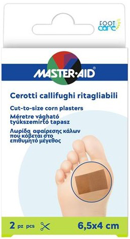 CEROTTO CALLIFUGO MASTER-AID FOOTCARE RITAGLIABILE 64X40 MM 2 PEZZI B3 - doctorpill.it