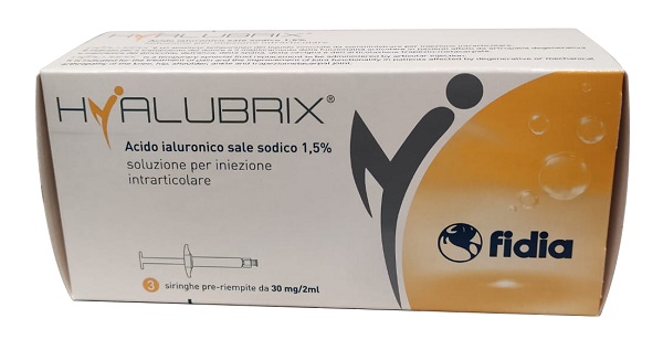 SIRINGA INTRA-ARTICOLARE HYALUBRIX ACIDO IALURONICO 1,5% 30 MG 2 ML 3 PEZZI NO ETO - doctorpill.it