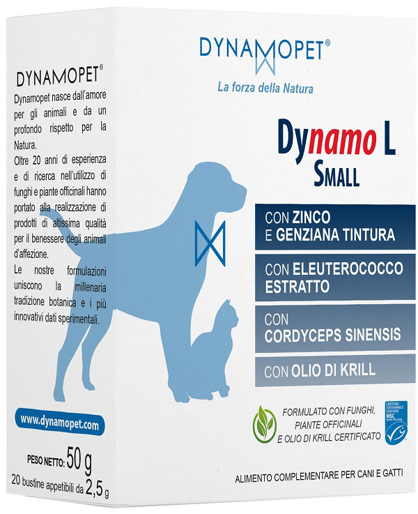 DYNAMO L SMALL 20 BUSTINE APPETIBILI DA 2,5 G - doctorpill.it