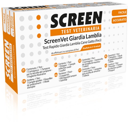 SCREENVET TEST RAPIDO VETERINARIA GIARDIA LAMBLIA FECI CANE E GATTO - doctorpill.it