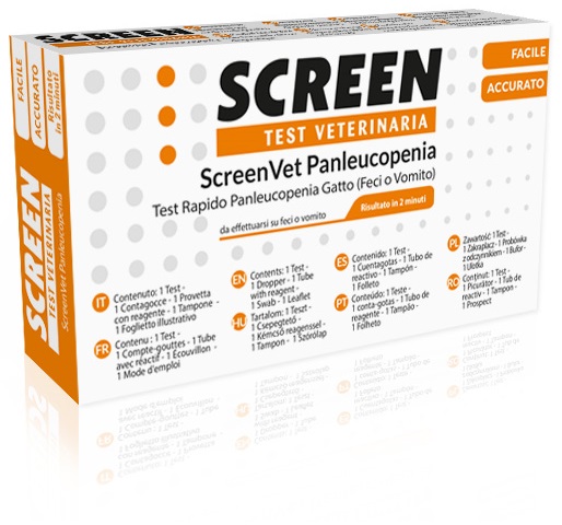 SCREENVET TEST RAPIDO VETERINARIA PANLEUCOPENIA FECI/VOMITO GATTO - doctorpill.it